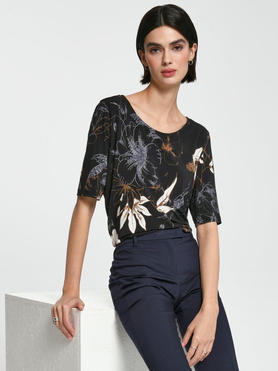 Fadenmeister Berlin - Rundhals-Shirt mit 1/2-Arm - Nachtblau/Multicolor