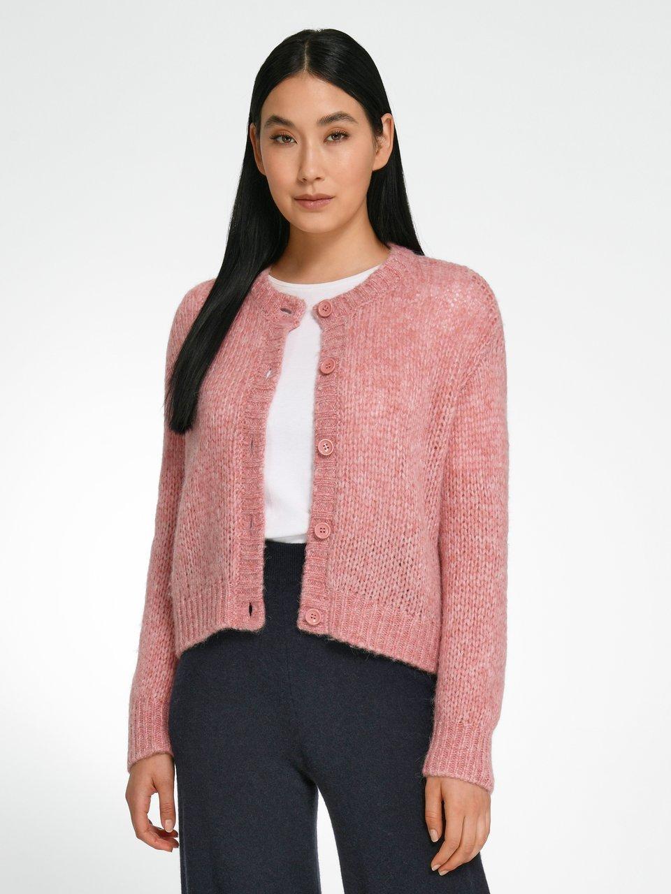 gilet vieux rose grosse maille