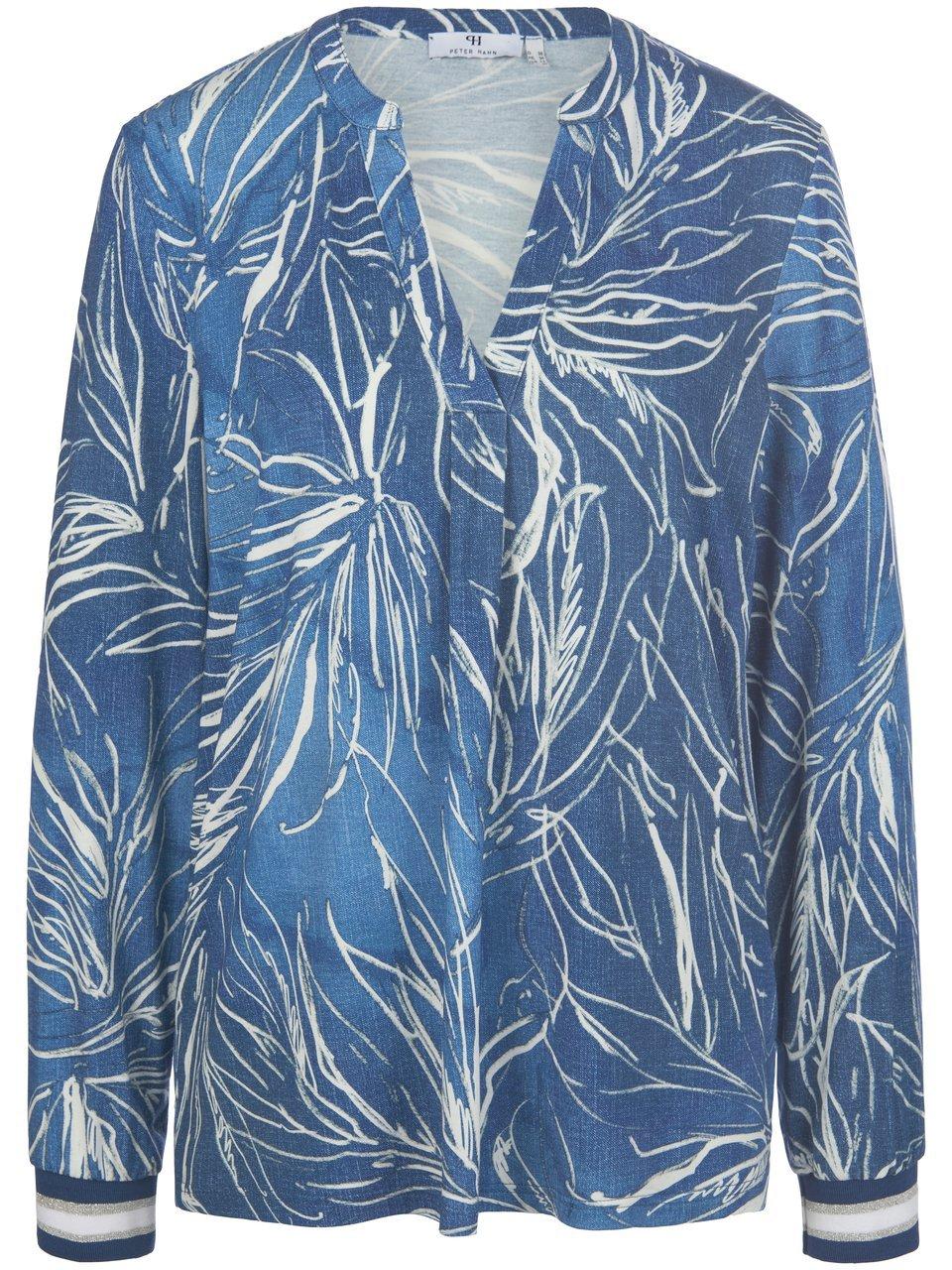 Blouseshirt zonder sluiting Van Peter Hahn blauw