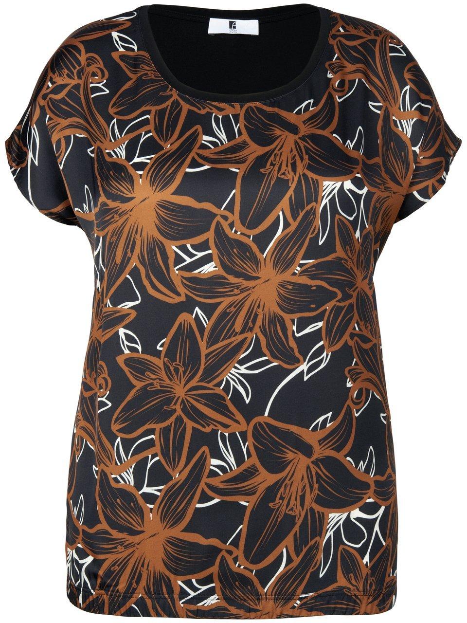 Blouseshirt bloemenprint Van Anna Aura zwart