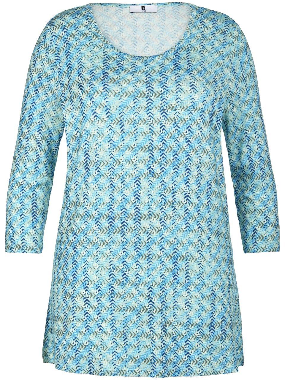 Shirt ronde hals en 3/4-mouwen Van Anna Aura turquoise