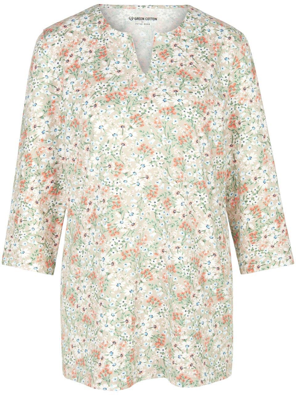 Shirt splitneck 100% katoen Van Green Cotton multicolour