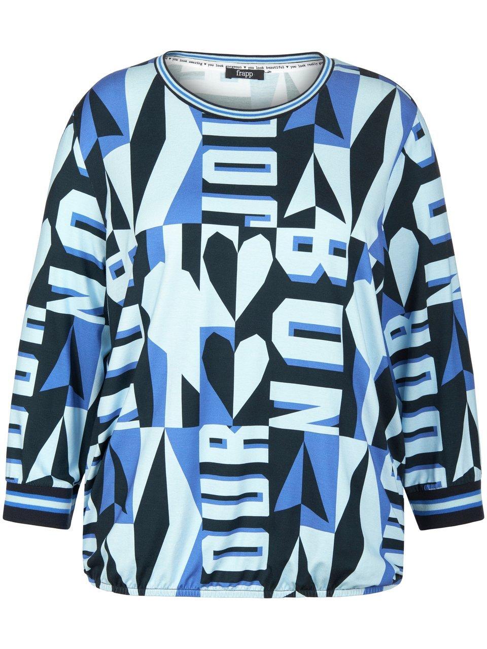 Shirt ronde hals en 3/4-mouwen Van frapp blauw