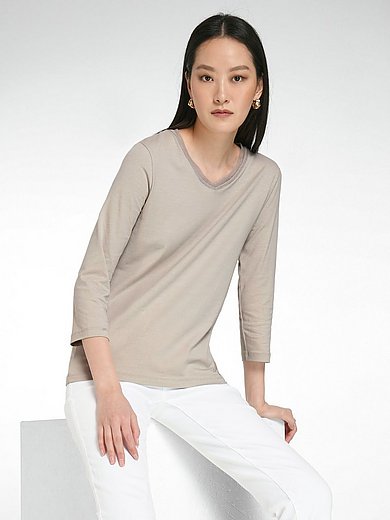 Peter Hahn - Top with 3/4-length sleeves - stone
