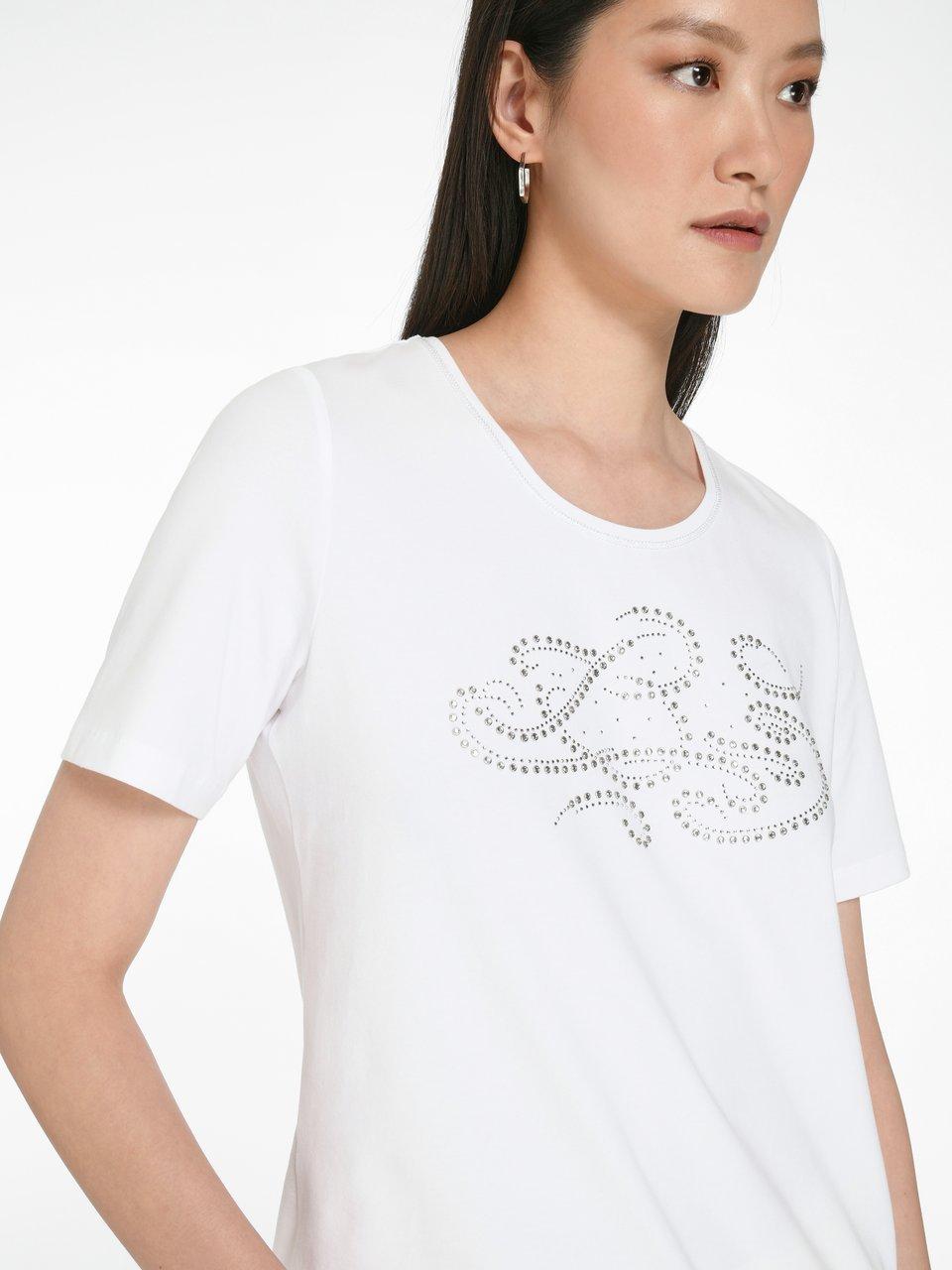 Teasing Seletøj sandsynligt Peter Hahn - T-shirt med rund hals og korte ærmer - Hvid/sølv