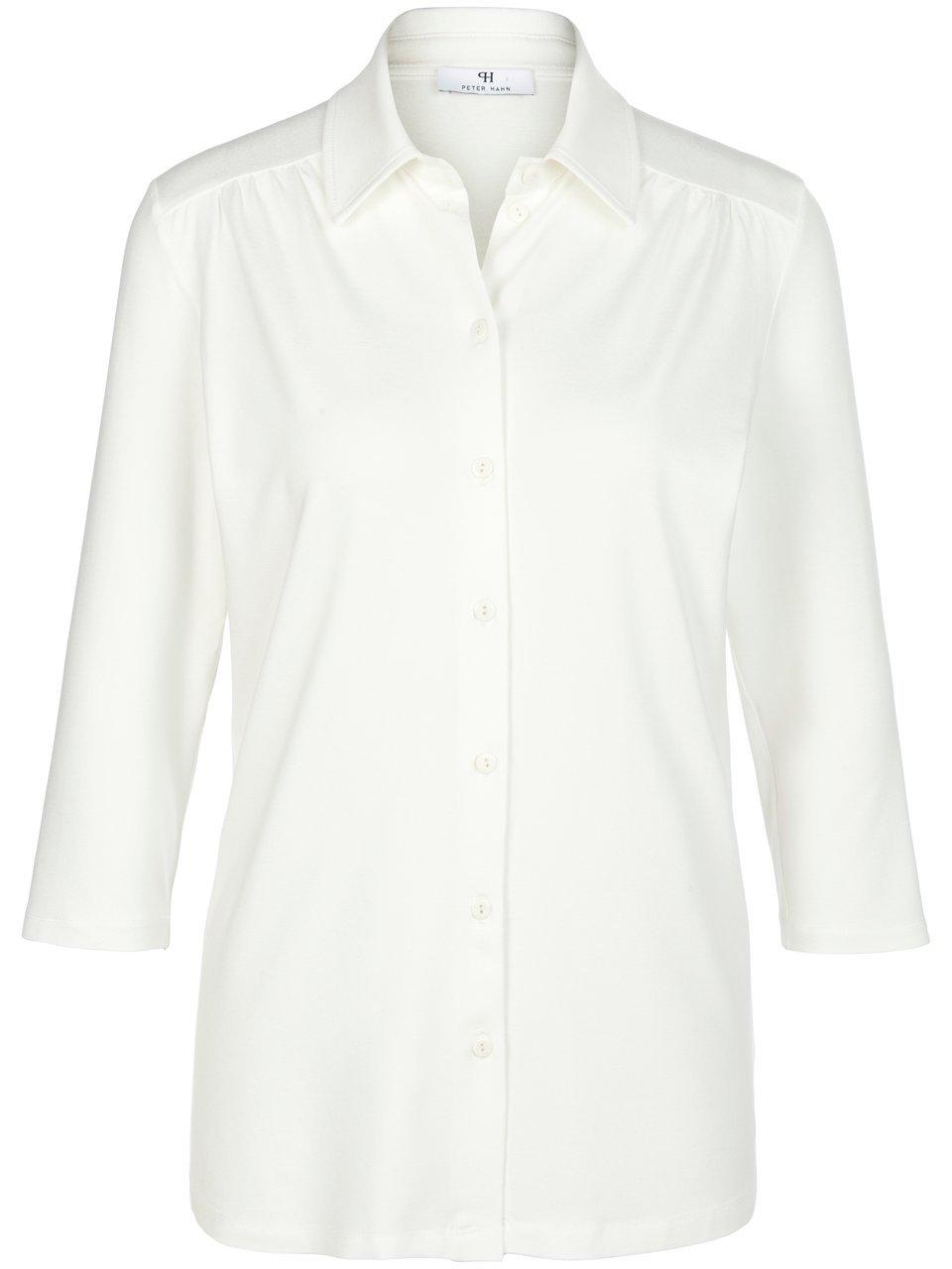 Jersey blouse 3-4-mouwen Van Peter Hahn wit