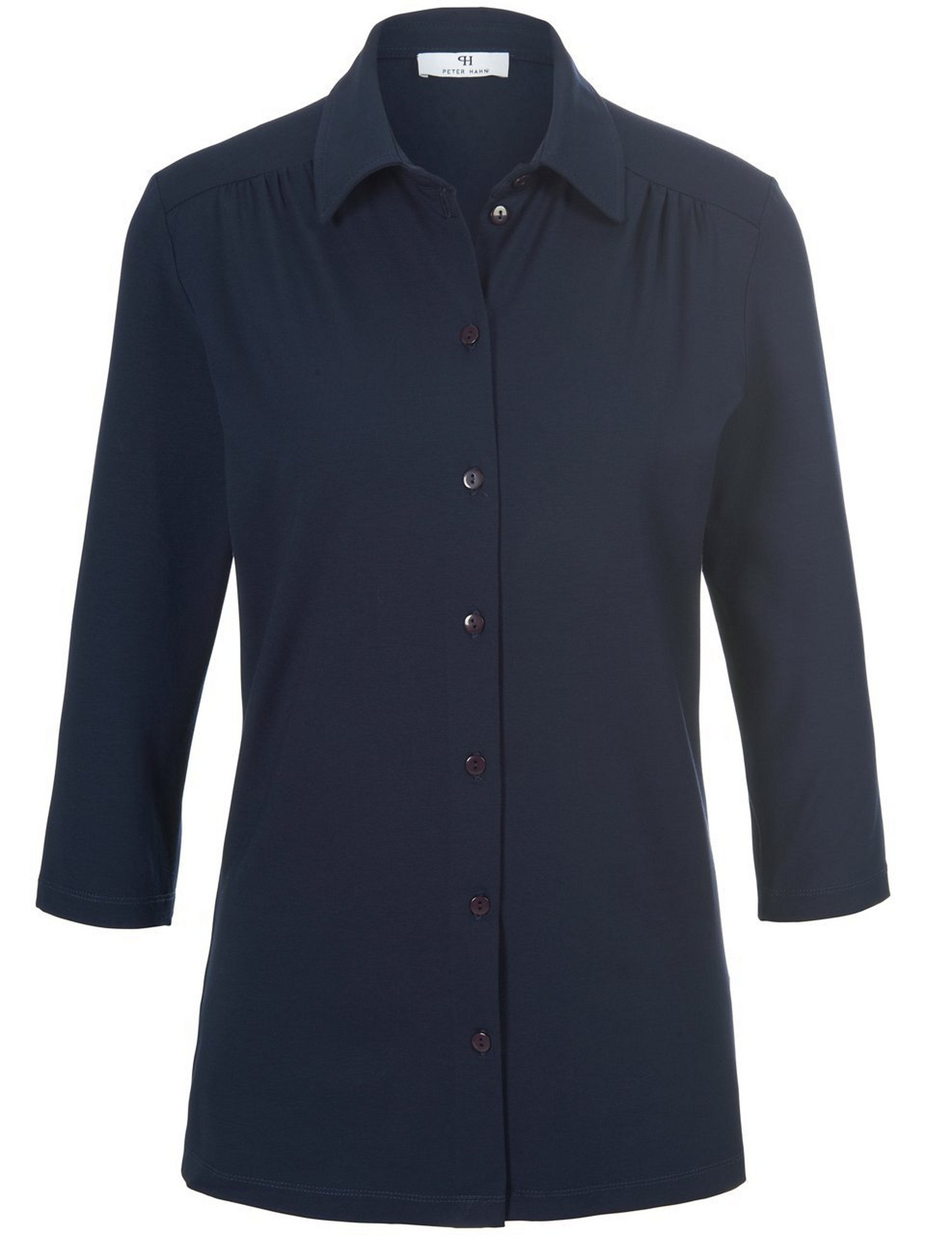 Jersey blouse 3-4-mouwen Van Peter Hahn blauw