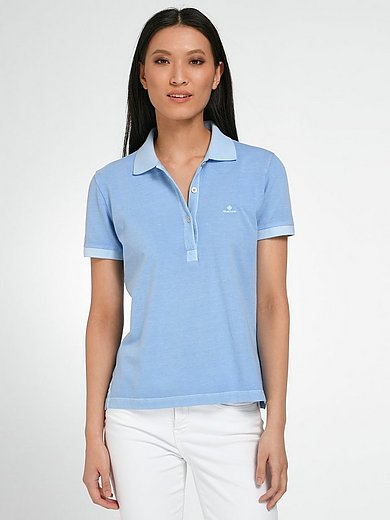 Værdiløs Kvinde Kort levetid GANT - Poloshirt i 100% bomuld - Lys blå