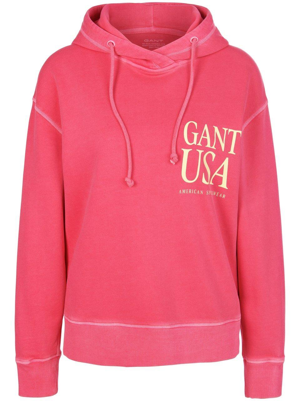 Hoodie 100% katoen Van GANT pink