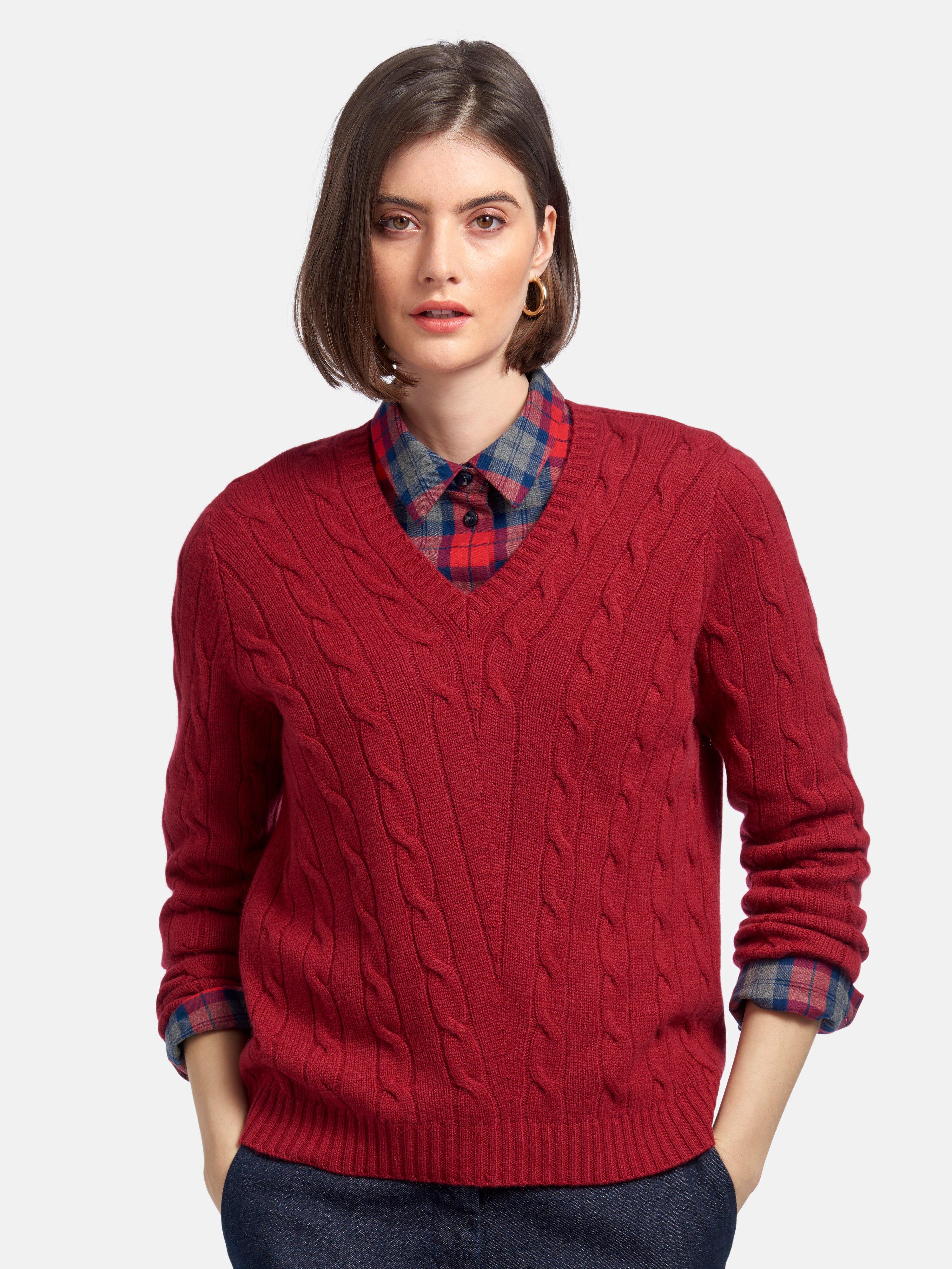 Peter Hahn Cashmere - Trui van 100% kasjmier met V-hals