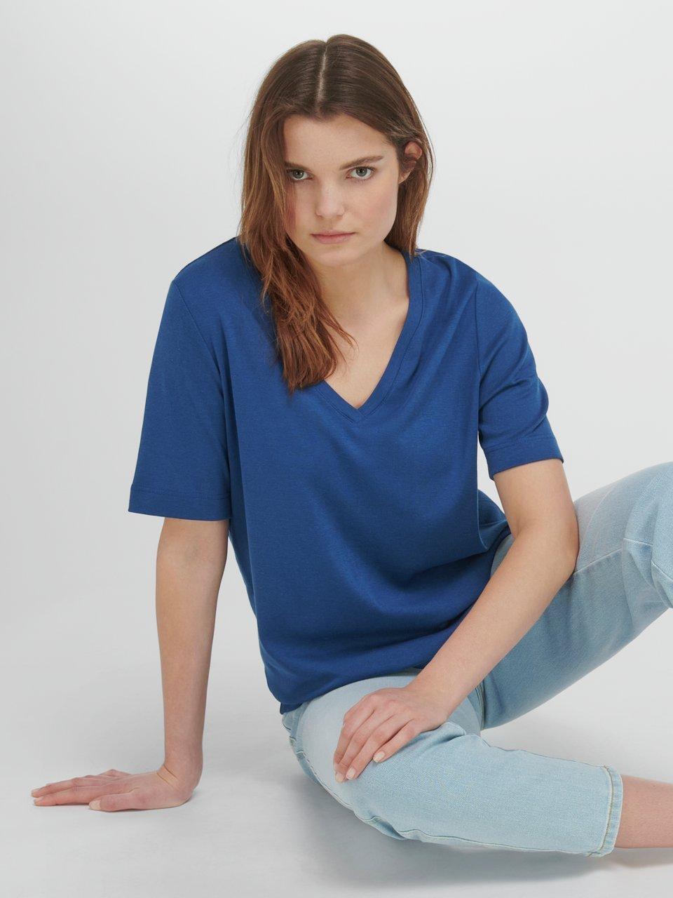 Peter Hahn - Shirt met V-hals en korte mouwen