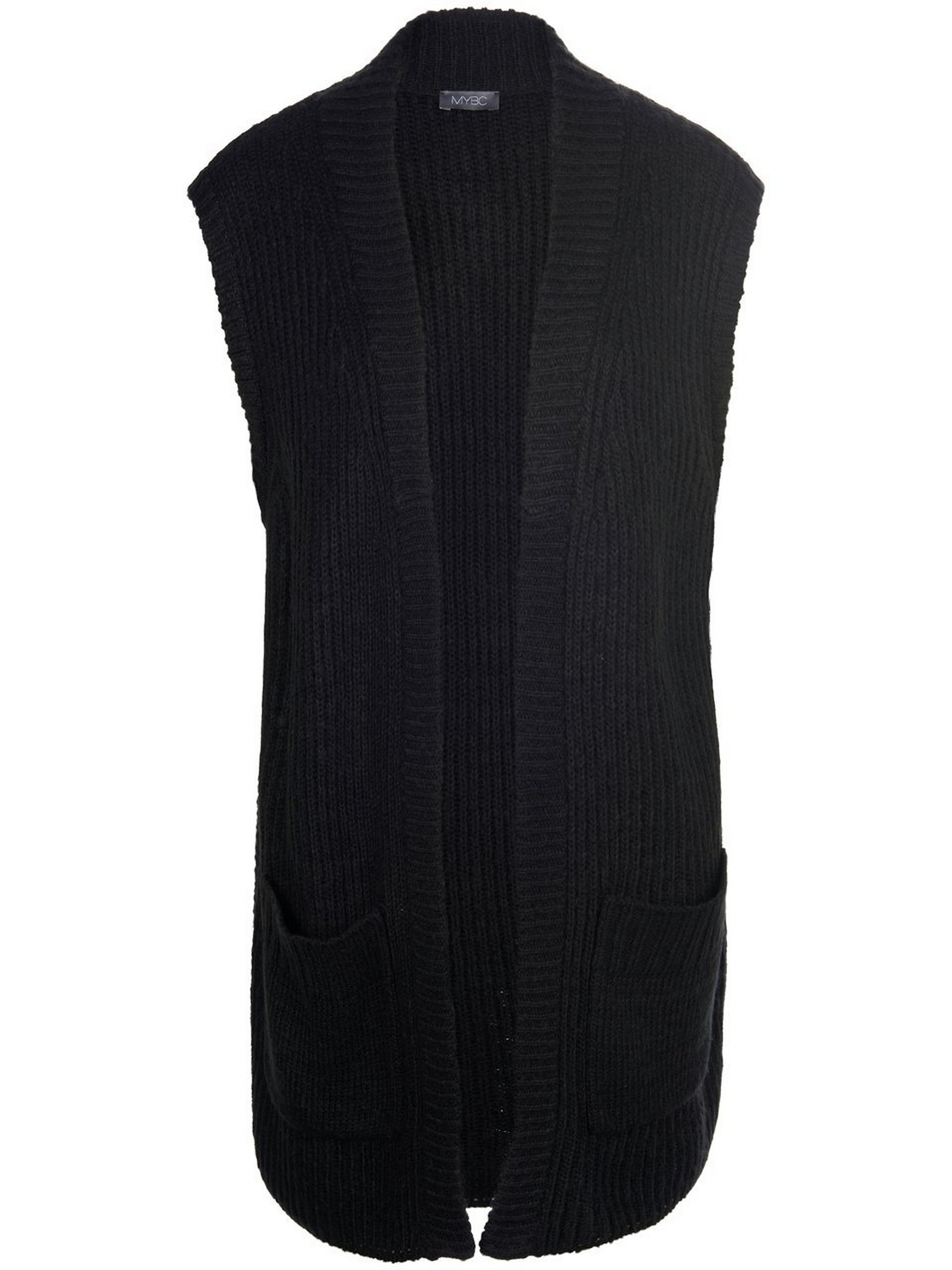 Mouwloos vest in losjes vallend model Van MYBC zwart