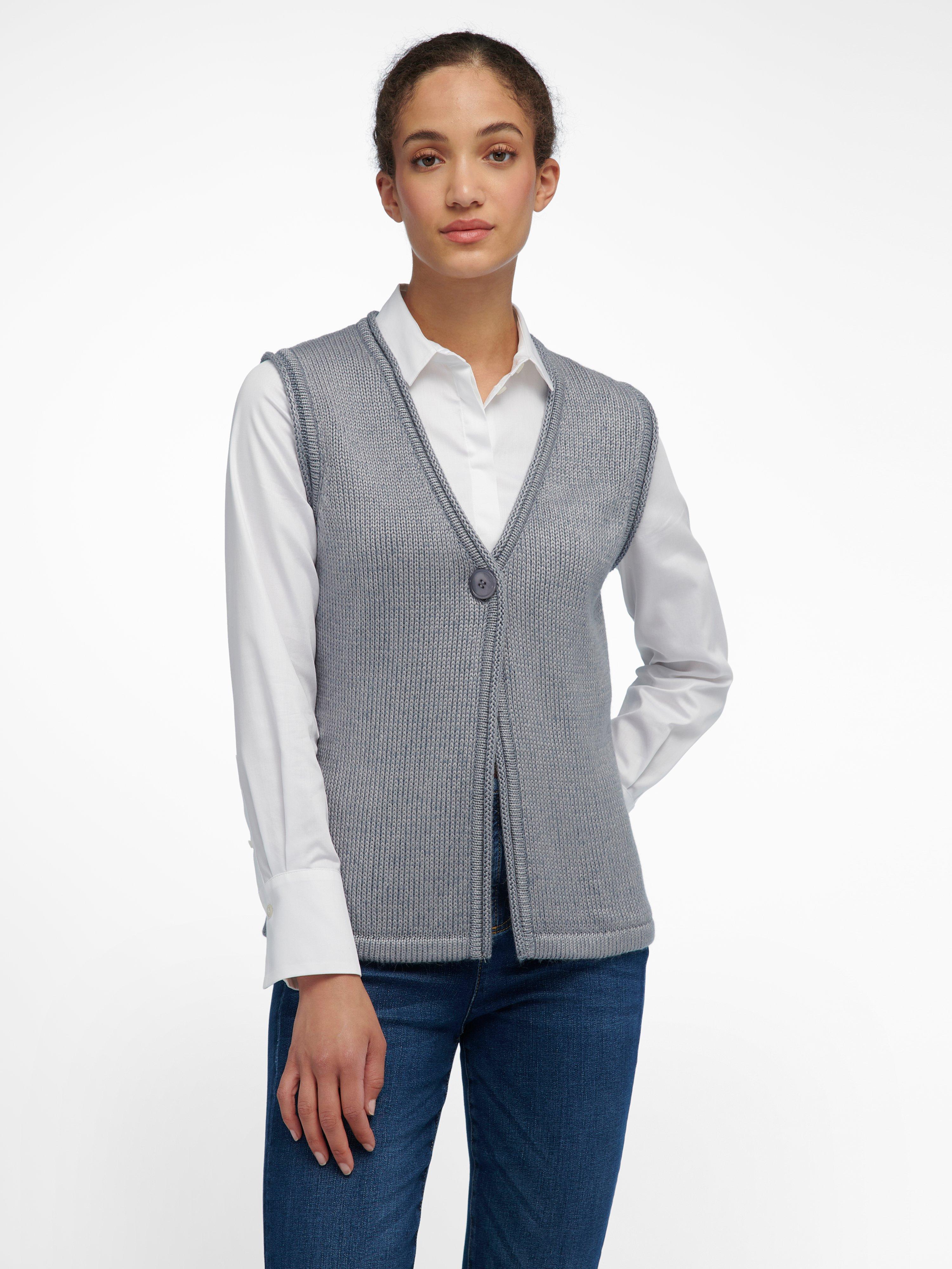 gilet sans manche en maille femme