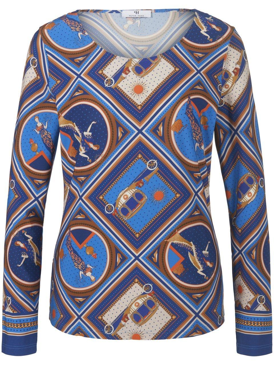 Shirt ronde hals en print Van Peter Hahn Eternal blauw