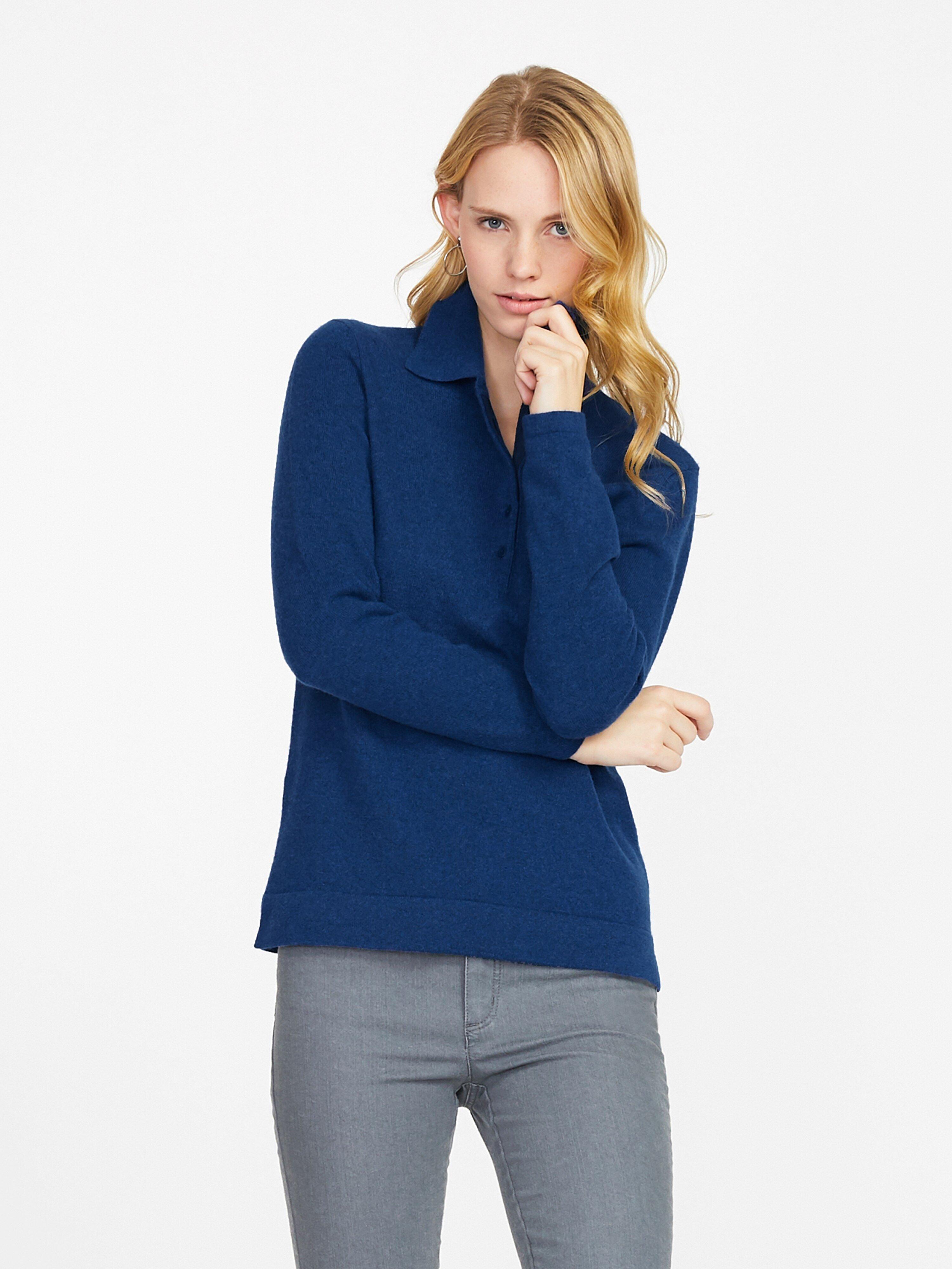 Peter Hahn Cashmere - Polo-Pullover aus 100% Premium-Kaschmir