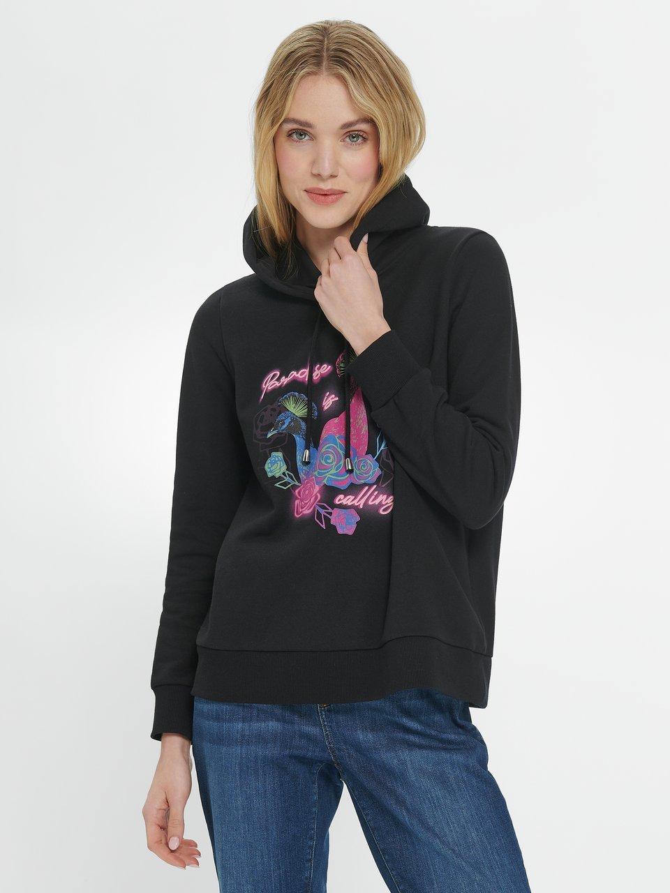 MYBC Hoodie med paradisisk flot print foran Sort multicolor