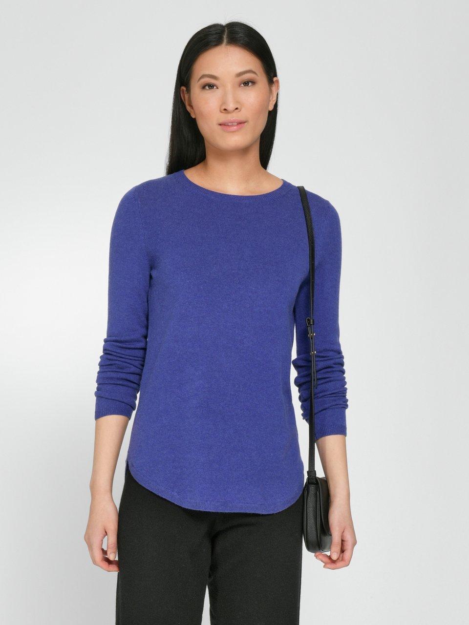 include - Round neck jumper with side slits - purple