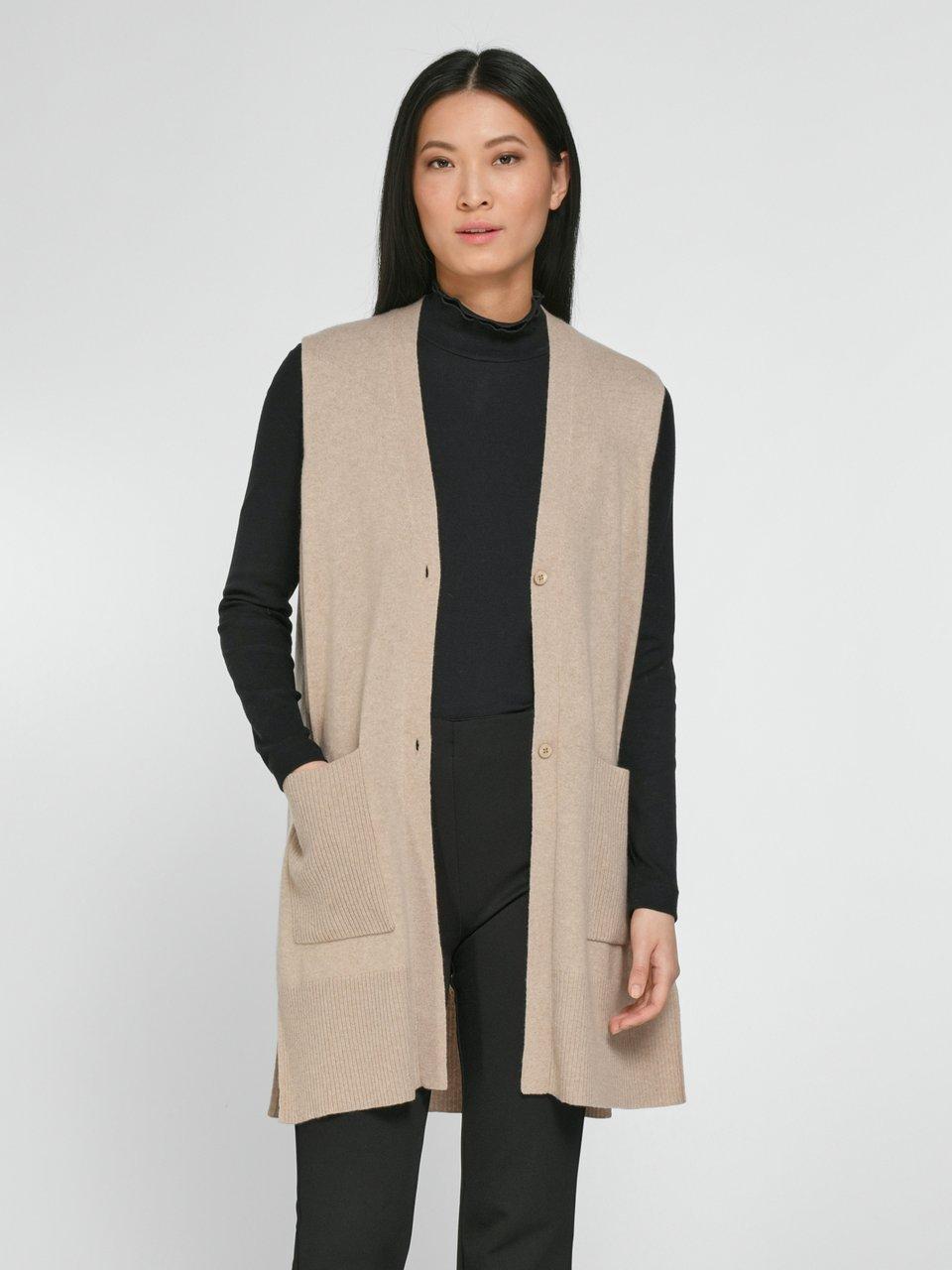 include - Le gilet long - taupe chiné