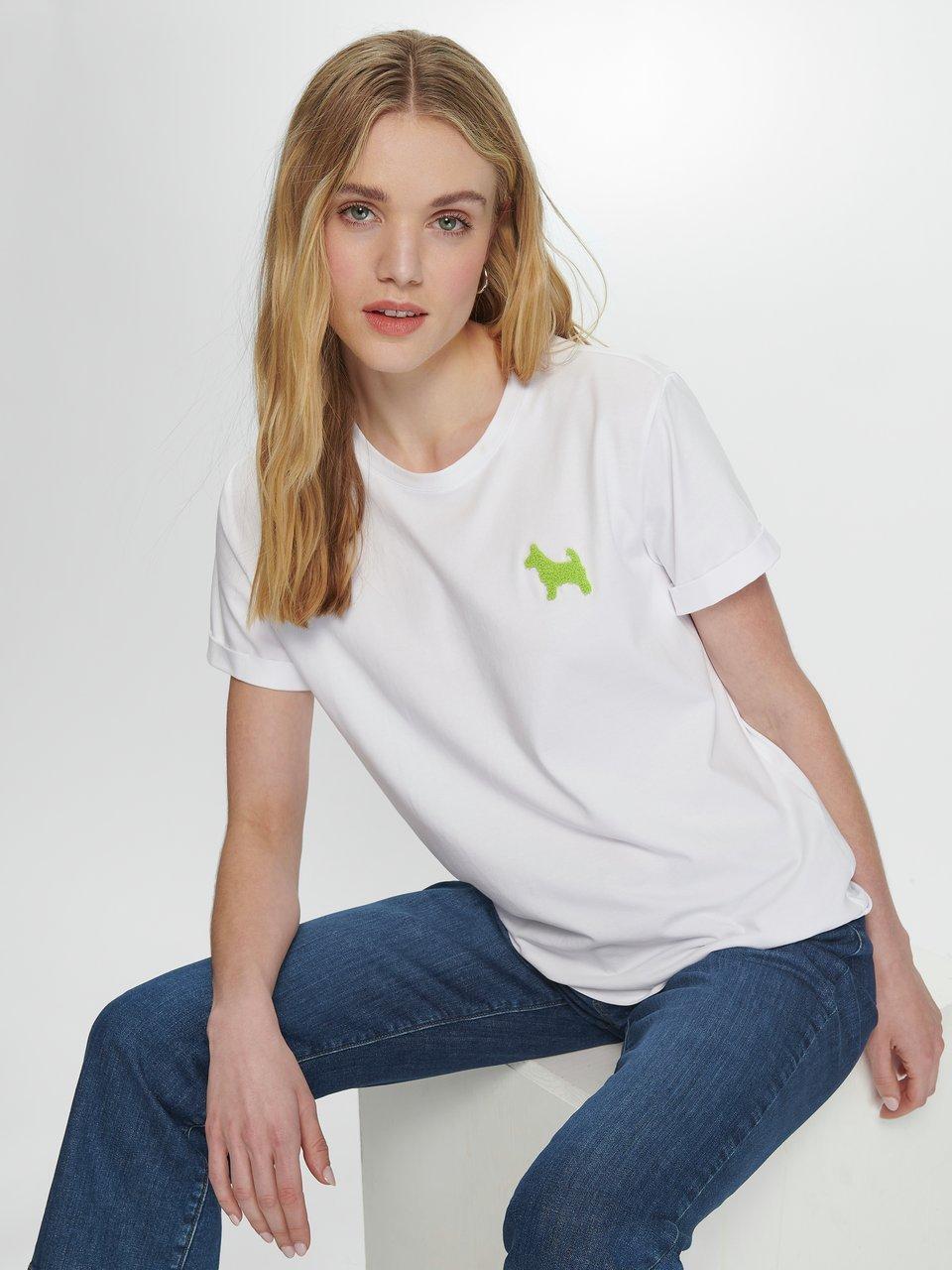 Peter Hahn - Rundhals-Shirt - Weiß/Limette