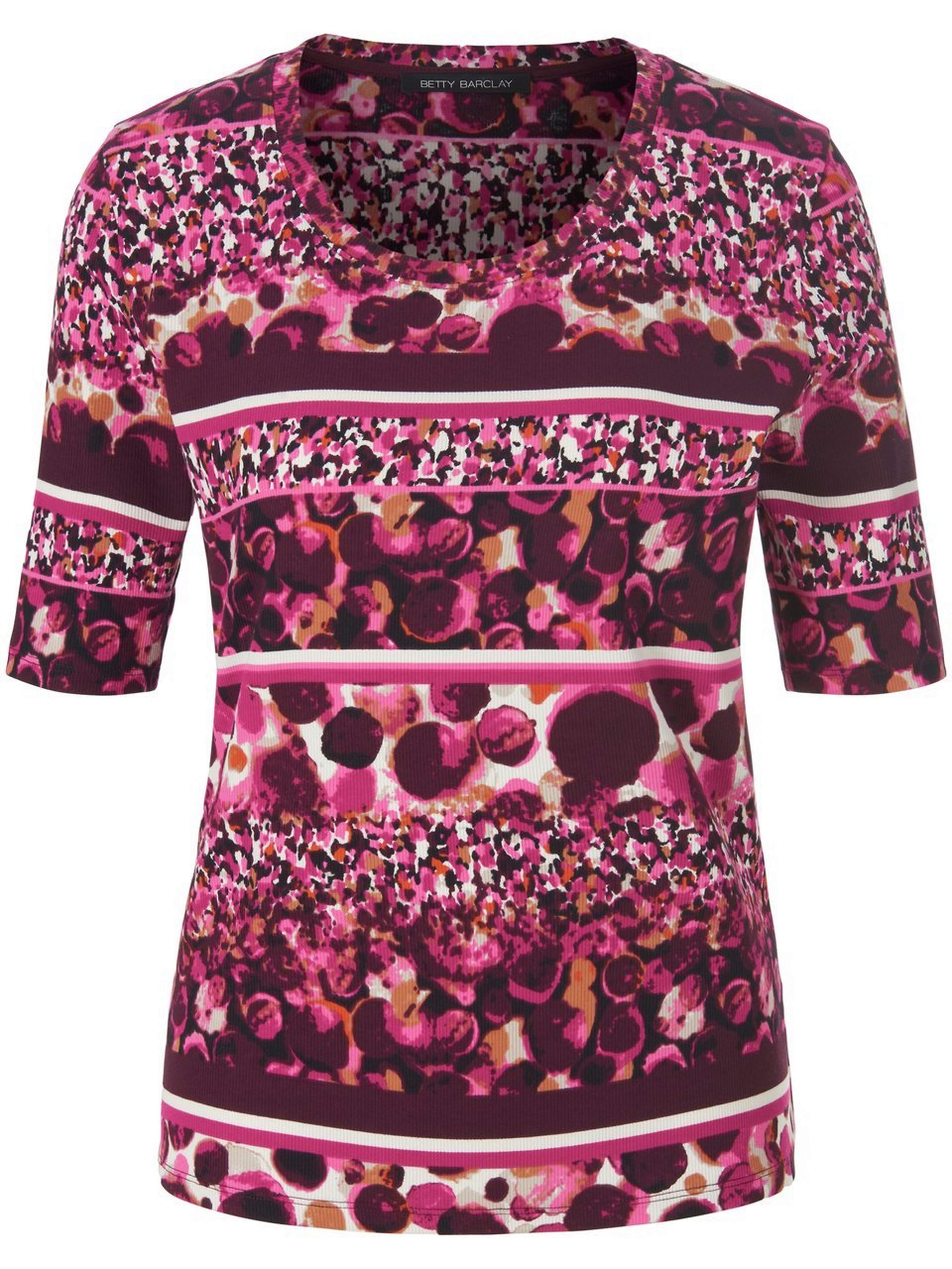 Shirt ronde hals en print Van Betty Barclay pink