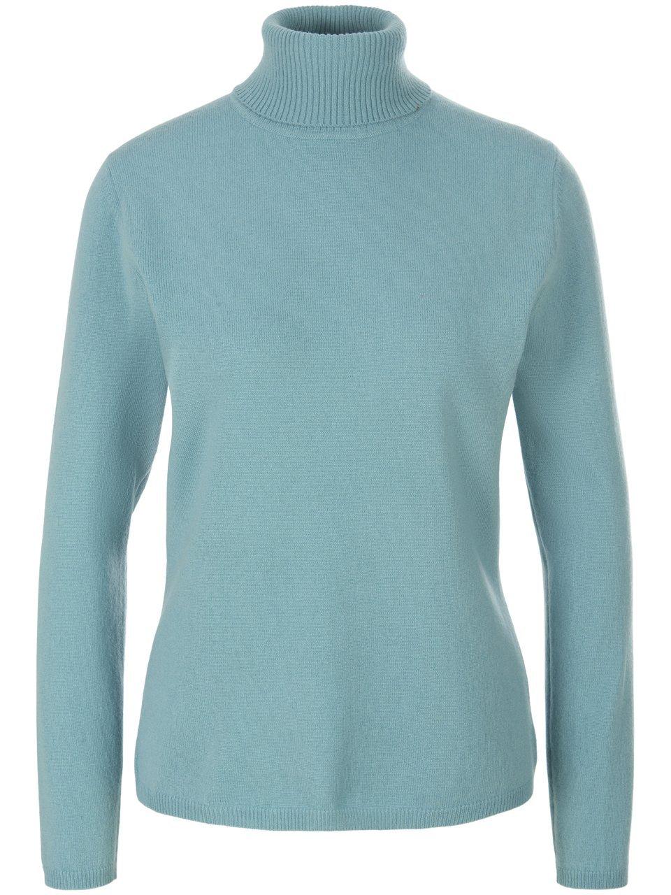 Rollkragen-Pullover aus Schurwolle und Kaschmir include türkis günstig online kaufen
