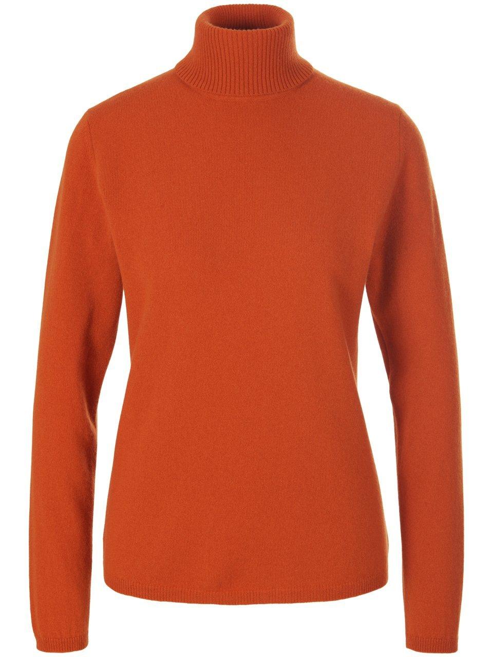 Rollkragen-Pullover aus Schurwolle und Kaschmir include orange günstig online kaufen