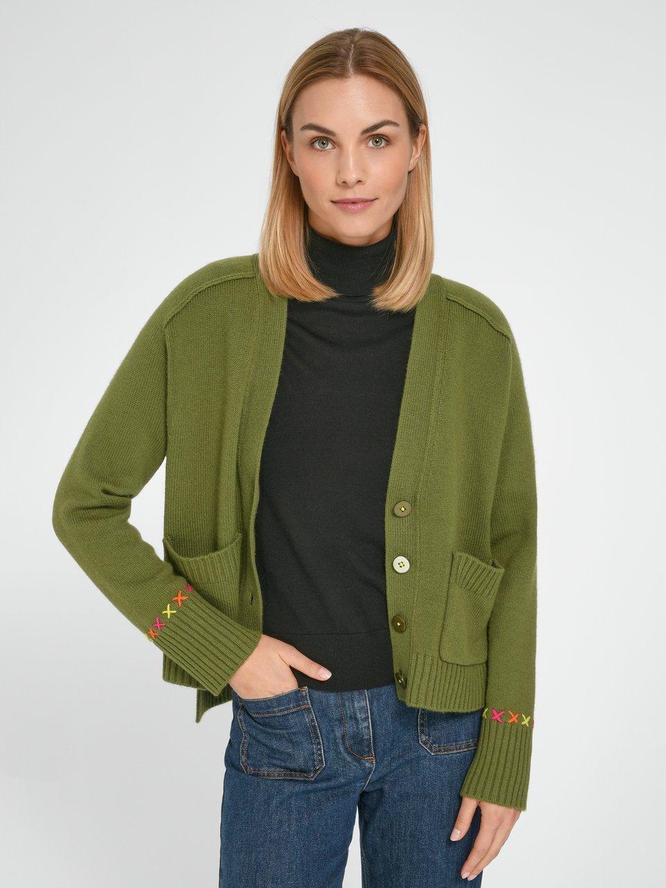 FLUFFY EARS - Strickjacke aus Schurwolle und Kaschmir
