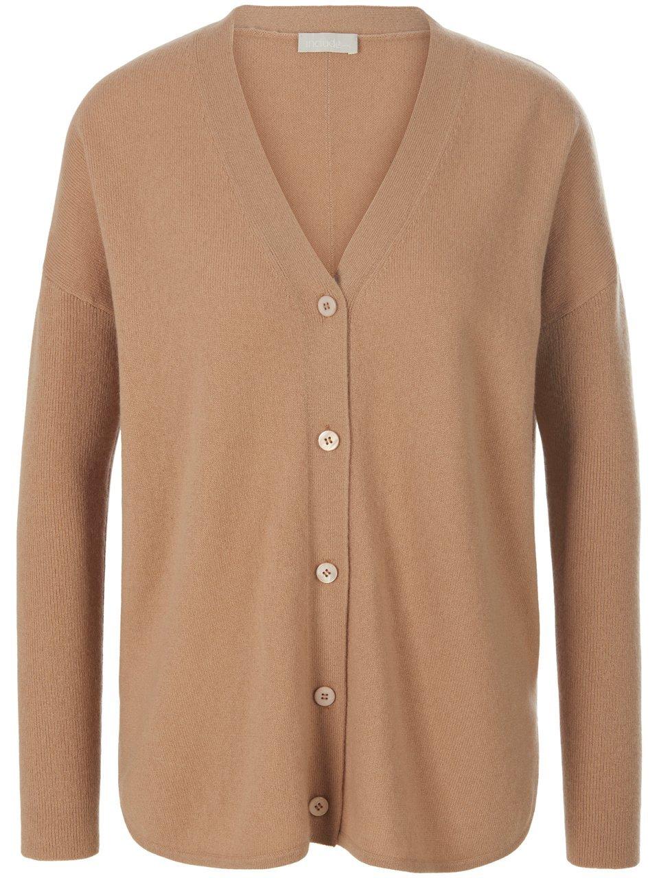 Strickjacke aus Schurwolle und Kaschmir include braun günstig online kaufen