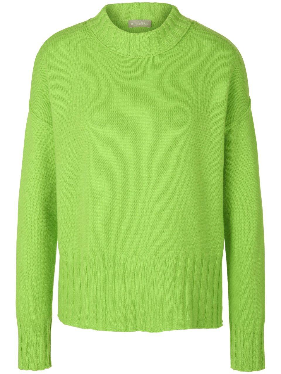 Rundhals-Pullover aus Schurwolle und Kaschmir include grün günstig online kaufen