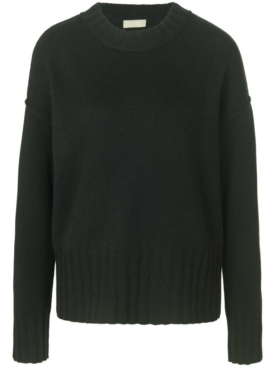 Rundhals-Pullover aus Schurwolle und Kaschmir include schwarz günstig online kaufen