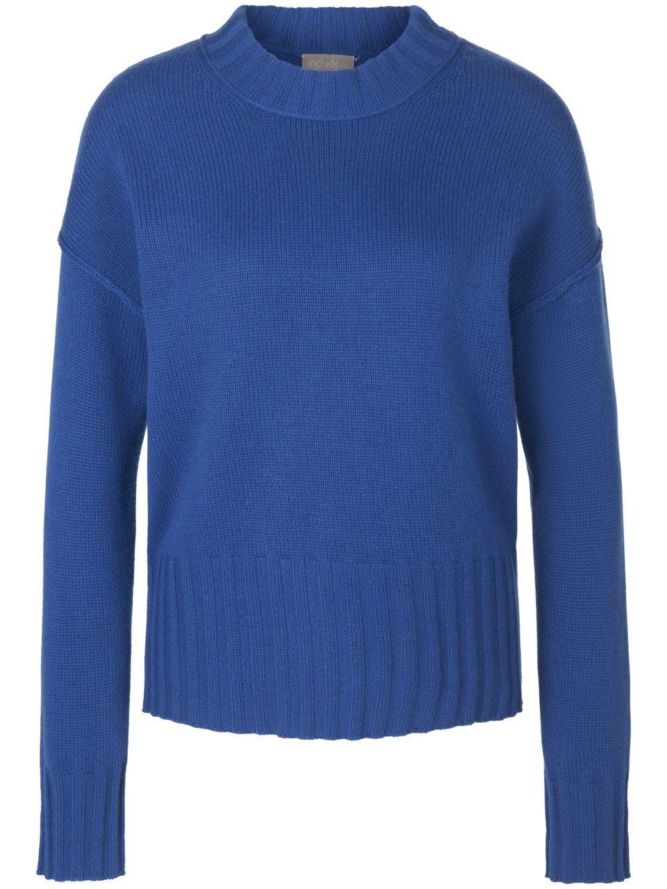 Rundhals-Pullover aus Schurwolle und Kaschmir include blau günstig online kaufen