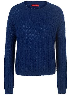round neck jumper in new wool mix laura biagiotti roma blue