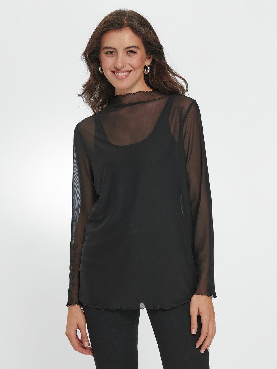 Emilia Lay - mesh-shirt met lange mouwen