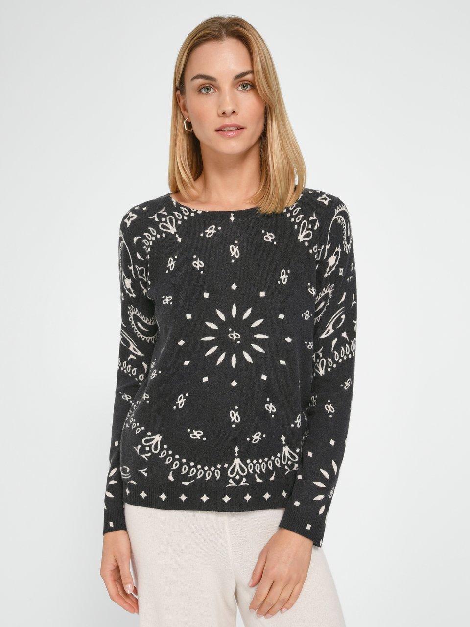 FLUFFY EARS - Rundhals-Pullover aus Schurwolle und Kaschmir