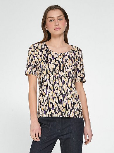 Gerry Weber - Round neck top with short sleeves - black/multicoloured
