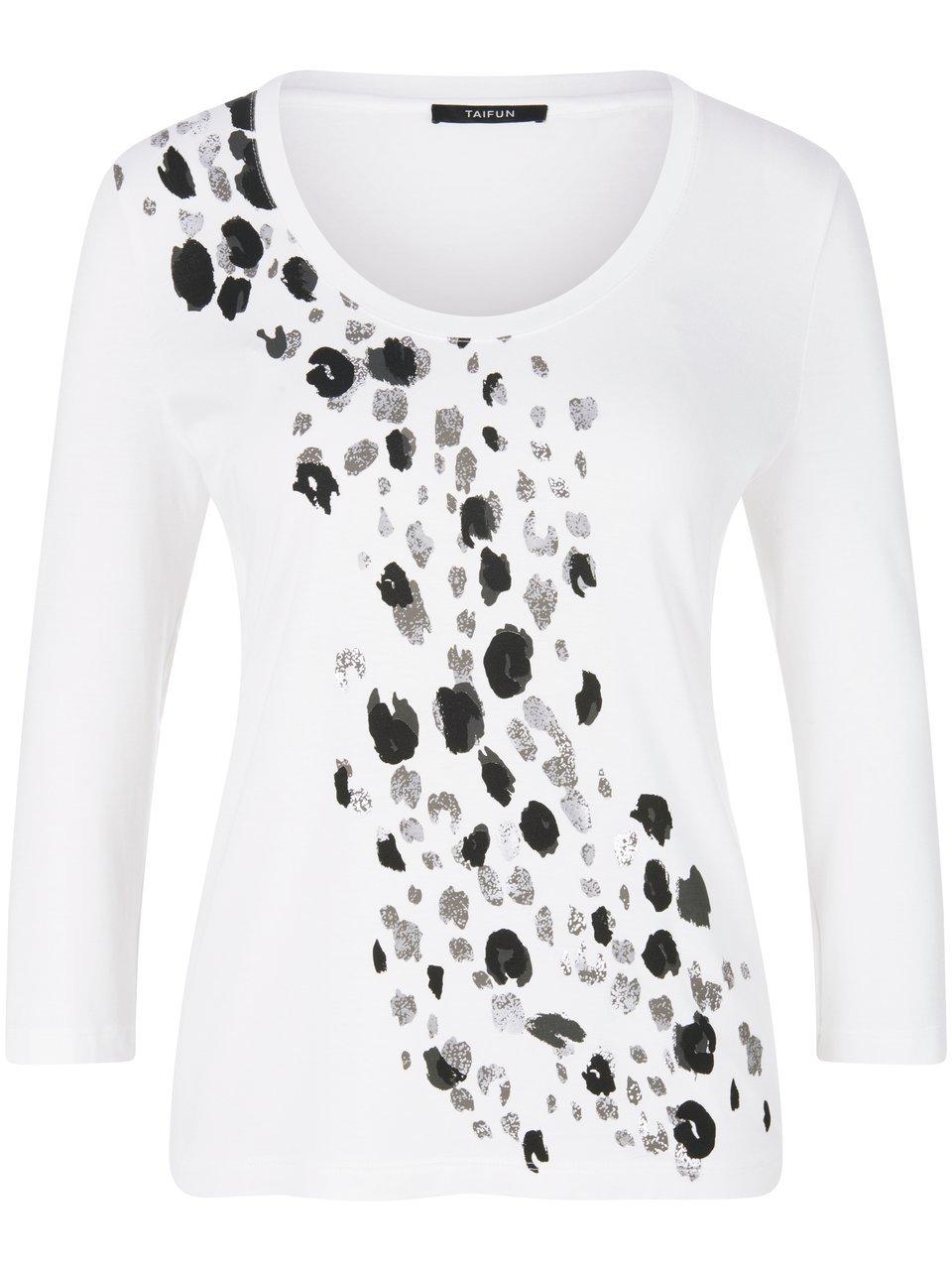 TAIFUN Dames Shirt met 3/4-mouwen Offwhite gemustert-42