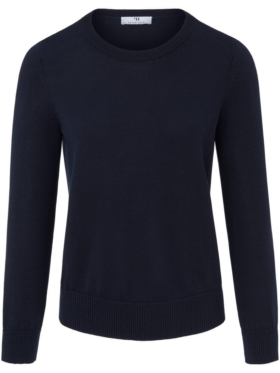 Rundhals-Pullover aus 100% SUPIMA®-­Baumwolle Peter Hahn blau günstig online kaufen