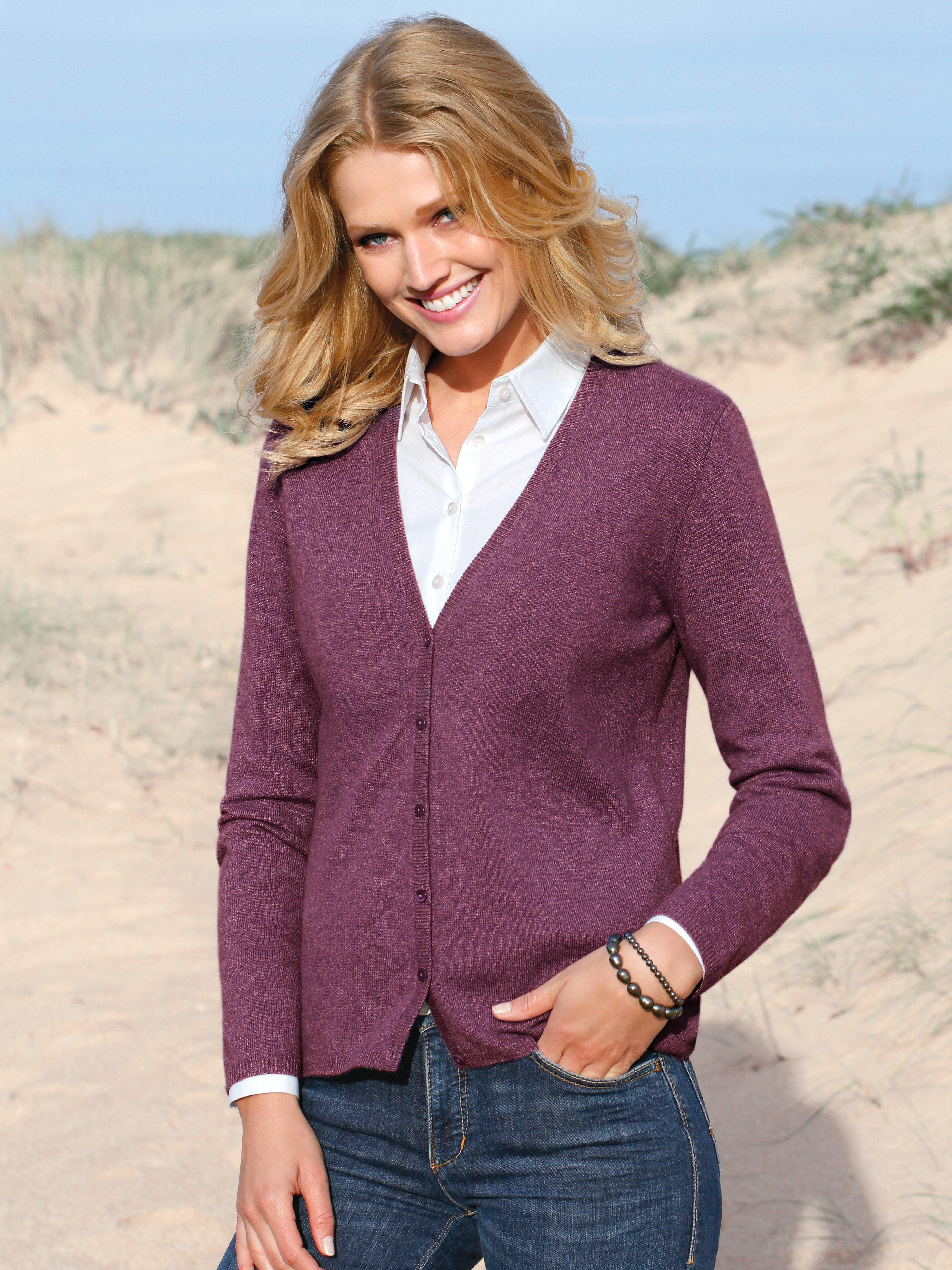 Peter Hahn Cashmere - Cardigan in Pure cashmere in premium quality ...