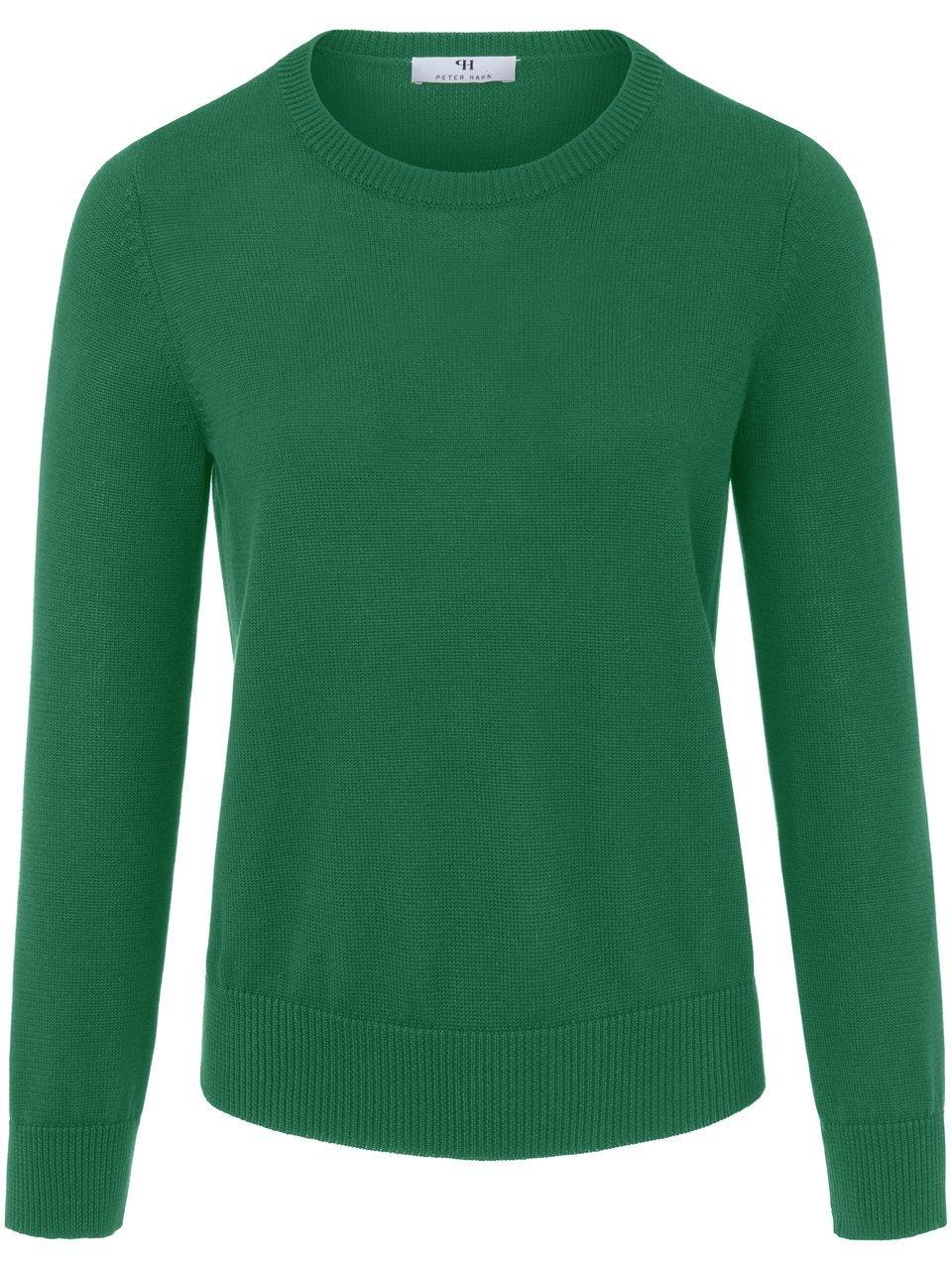 Rundhals-Pullover aus 100% SUPIMA®-­Baumwolle Peter Hahn grün günstig online kaufen