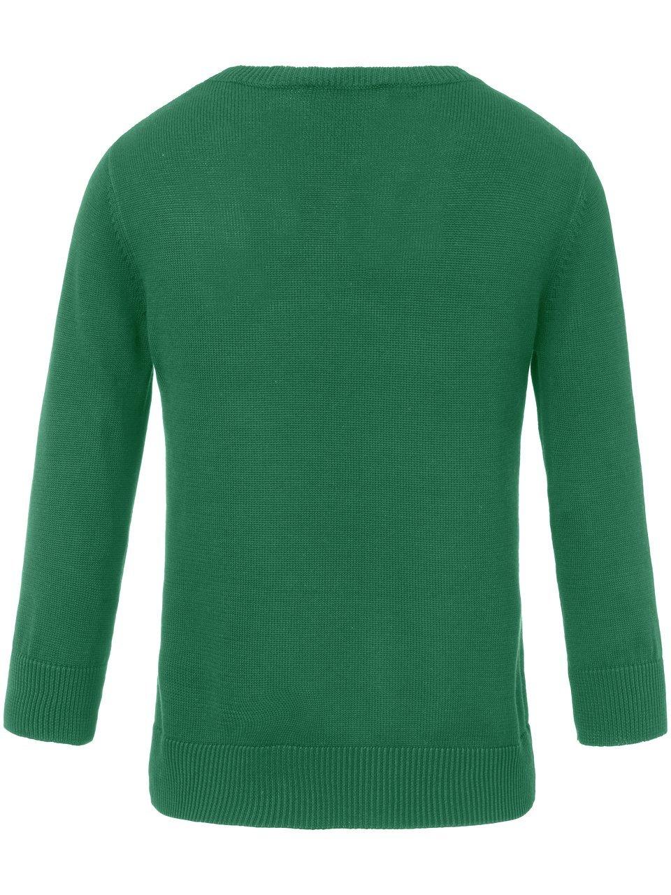 Thumbnail - Rundhals-Pullover aus 100% SUPIMA®-­Baumwolle Peter Hahn grün