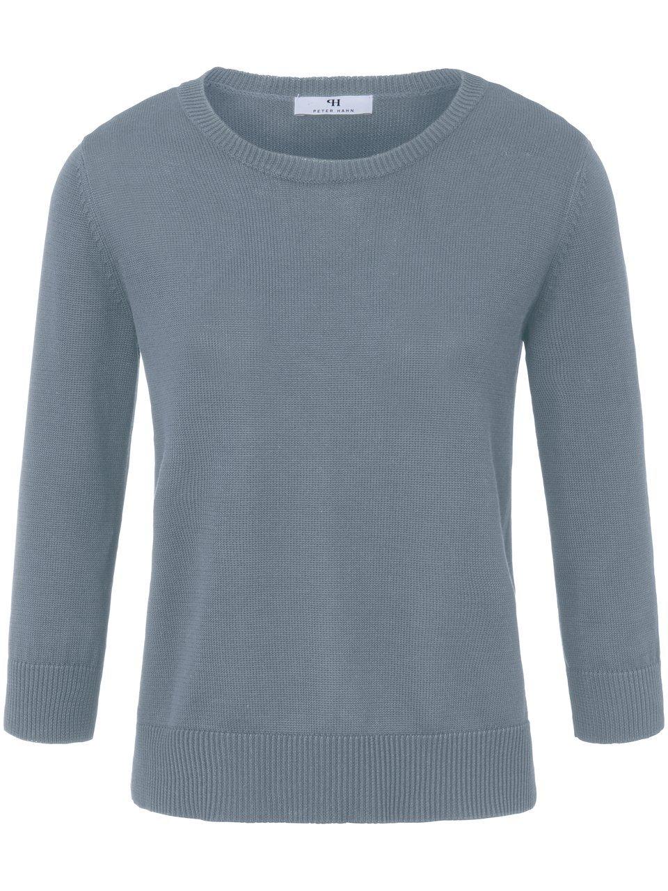 Rundhals-Pullover aus 100% SUPIMA®-­Baumwolle Peter Hahn blau günstig online kaufen