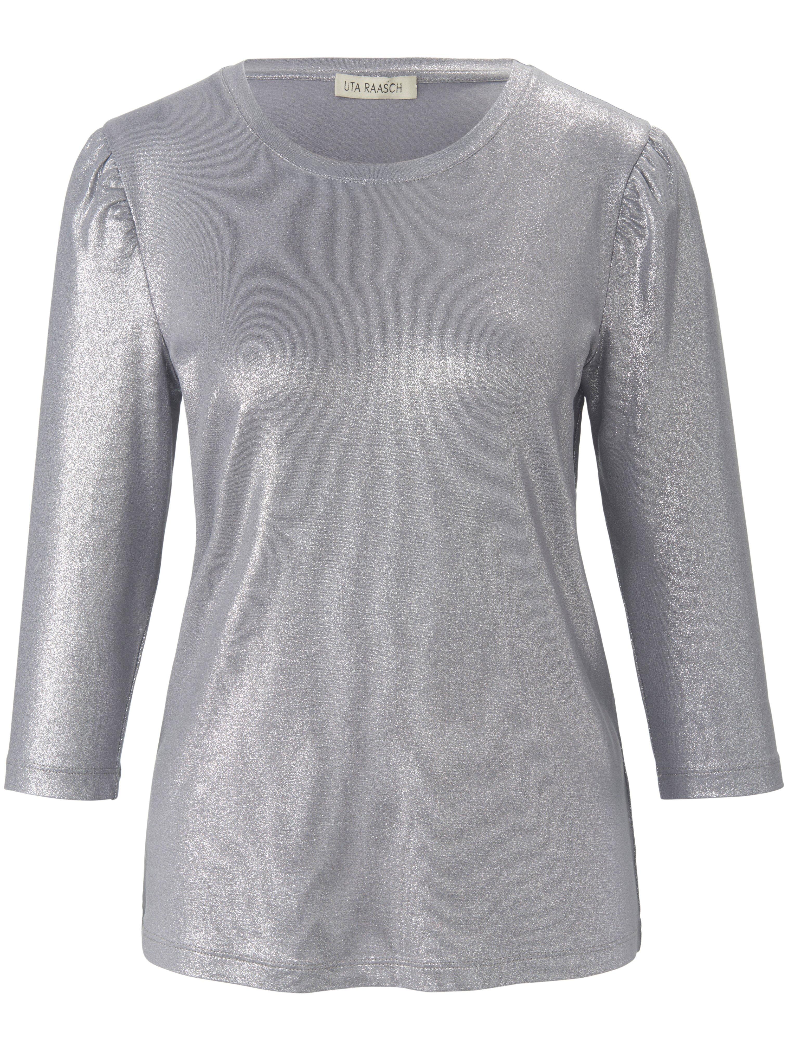 Shirt ronde hals en 3/4-mouwen Van Uta Raasch grijs