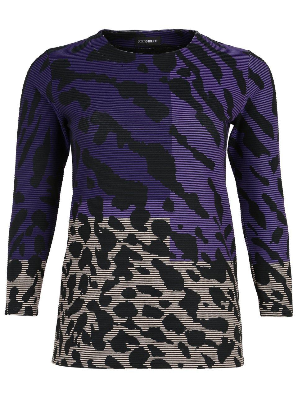 Sweatshirt ronde hals en animal-print Van Doris Streich paars