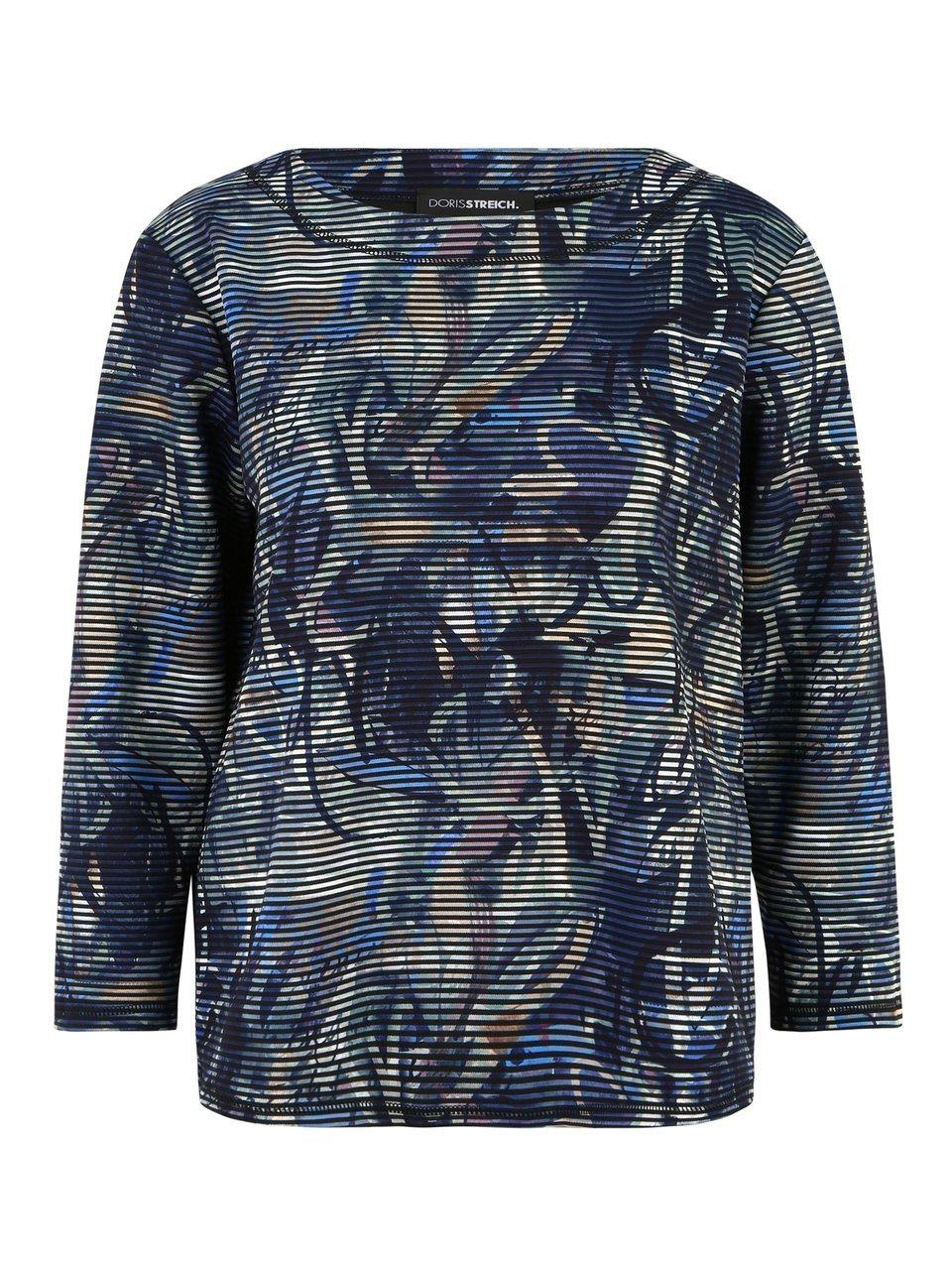 Sweatshirt ronde hals en driedimensionale stru Van Doris Streich blauw