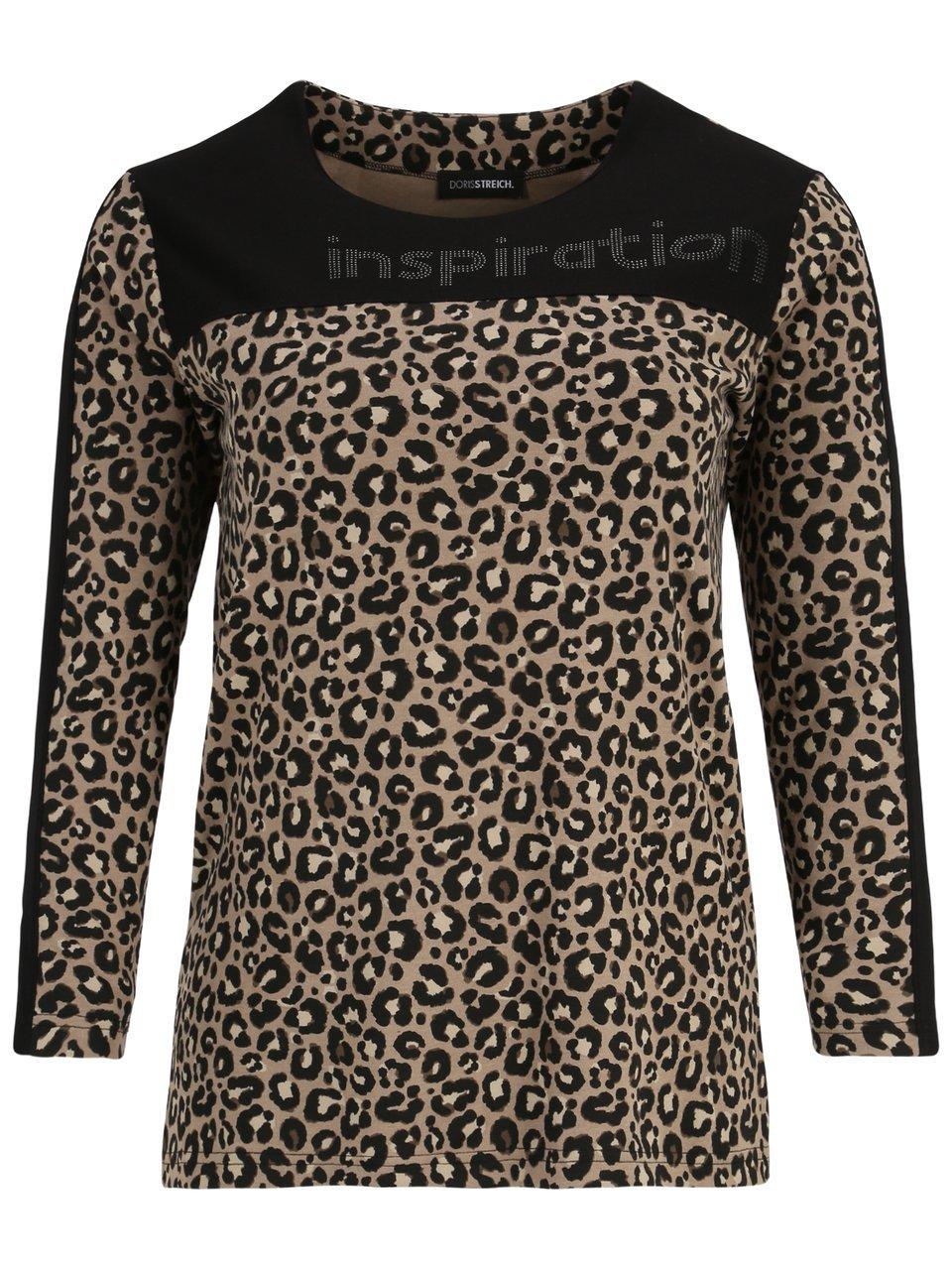 Doris Streich - Sweatshirt met ronde hals en luipaardprint
