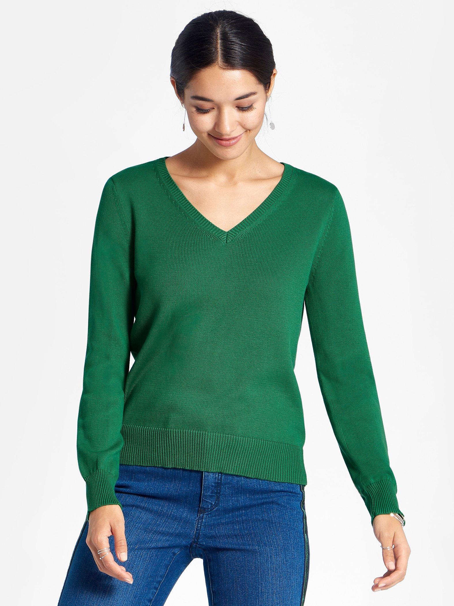 Peter Hahn - V-Pullover aus 100% SUPIMA®--Baumwolle