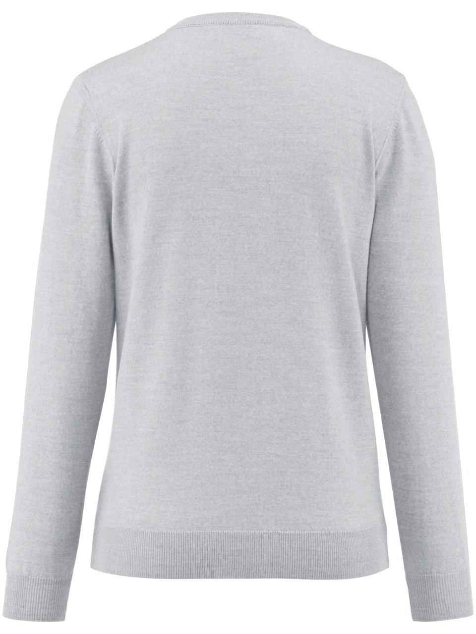 Thumbnail - V-Pullover aus 100% Schurwolle Pure Tasmanian Wool Peter Hahn grau