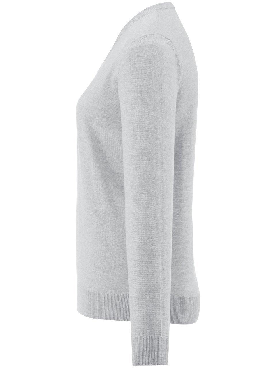 Thumbnail - V-Pullover aus 100% Schurwolle Pure Tasmanian Wool Peter Hahn grau