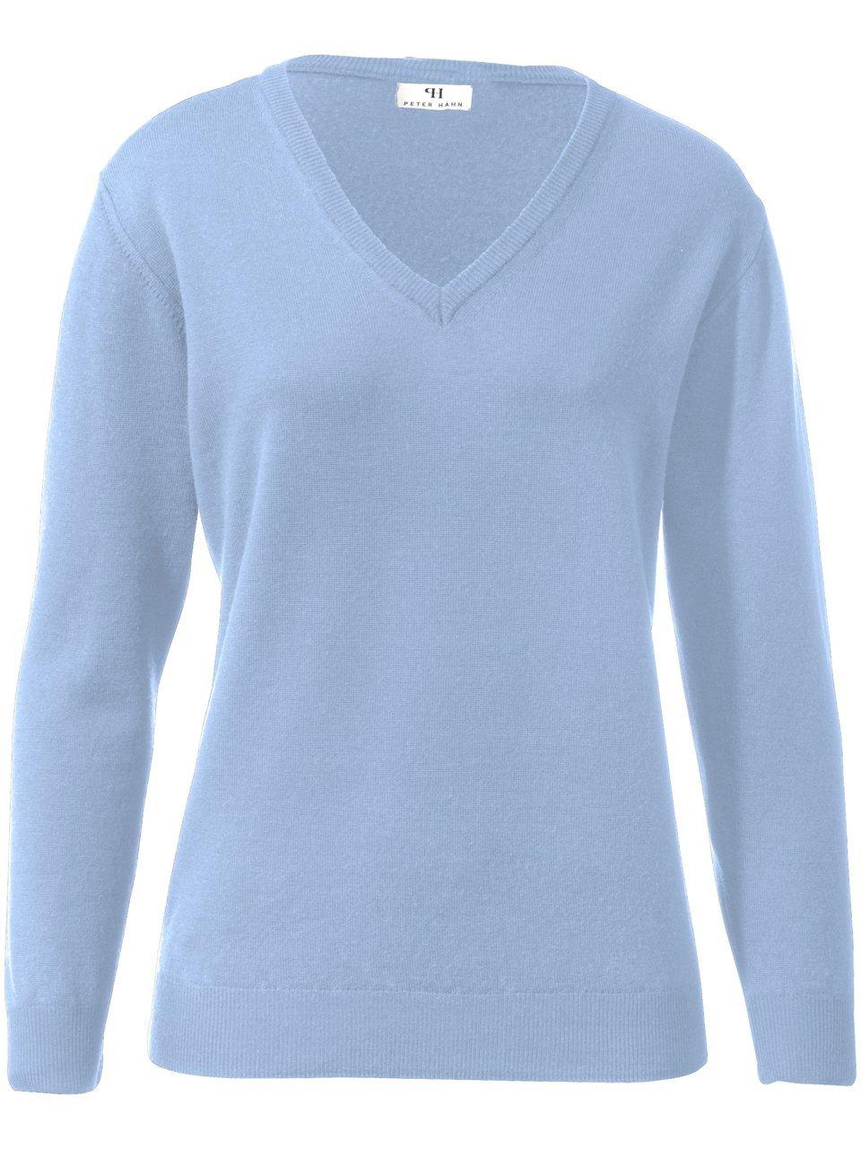 V-Pullover aus 100% Schurwolle Pure Tasmanian Wool Peter Hahn blau günstig online kaufen