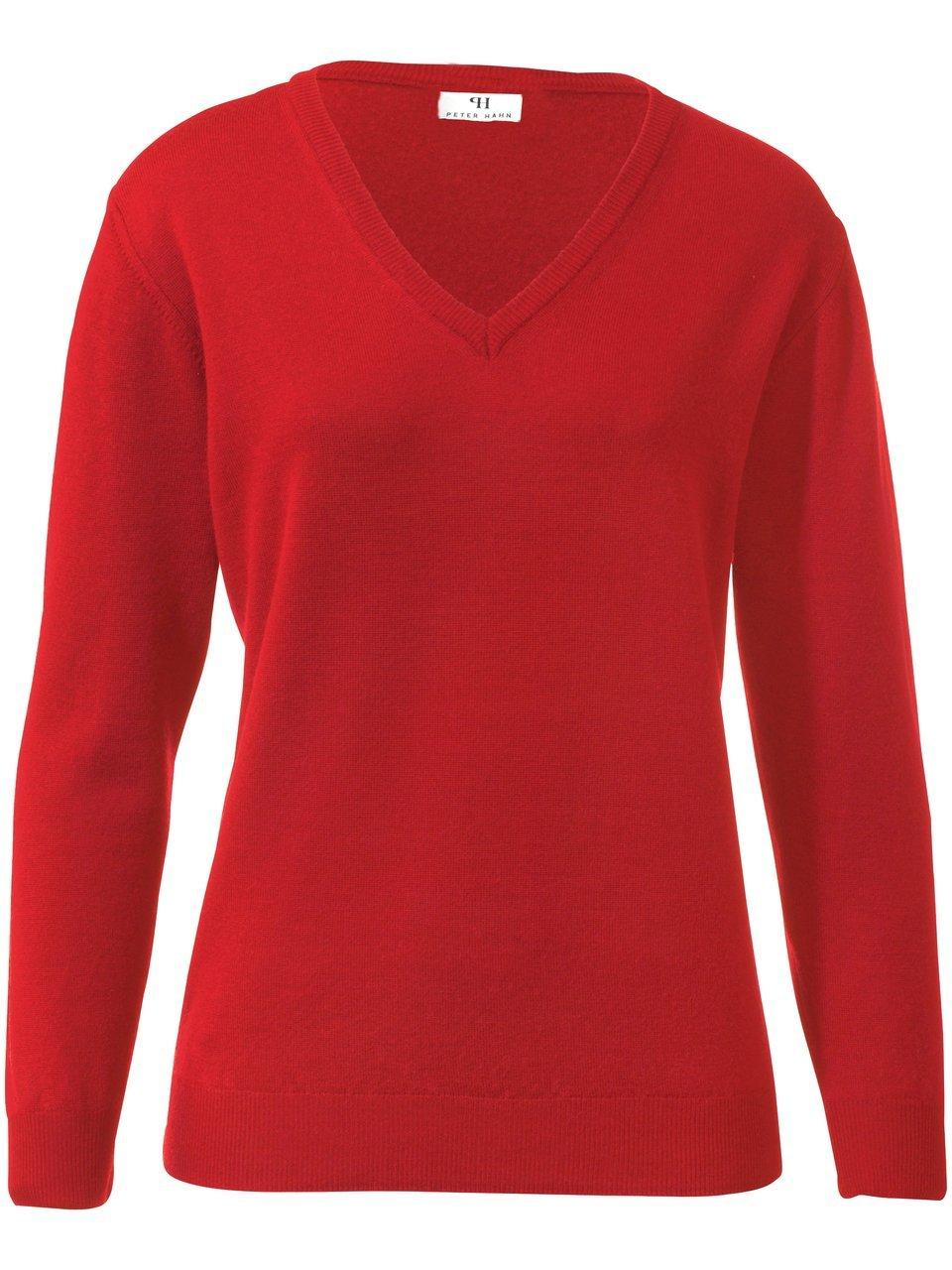 Thumbnail - Peter Hahn - V-Pullover aus 100% Schurwolle Pure Tasmanian Wool, rot, Gr. 46 / L - Schurwolle